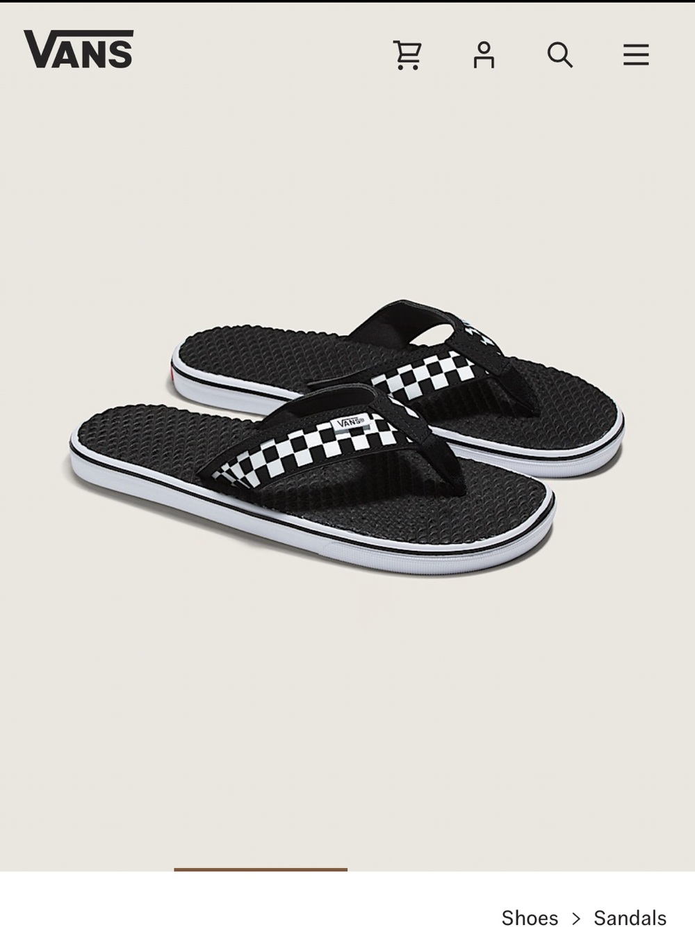VANS La Costa Lite Checkerboard Flip Flop